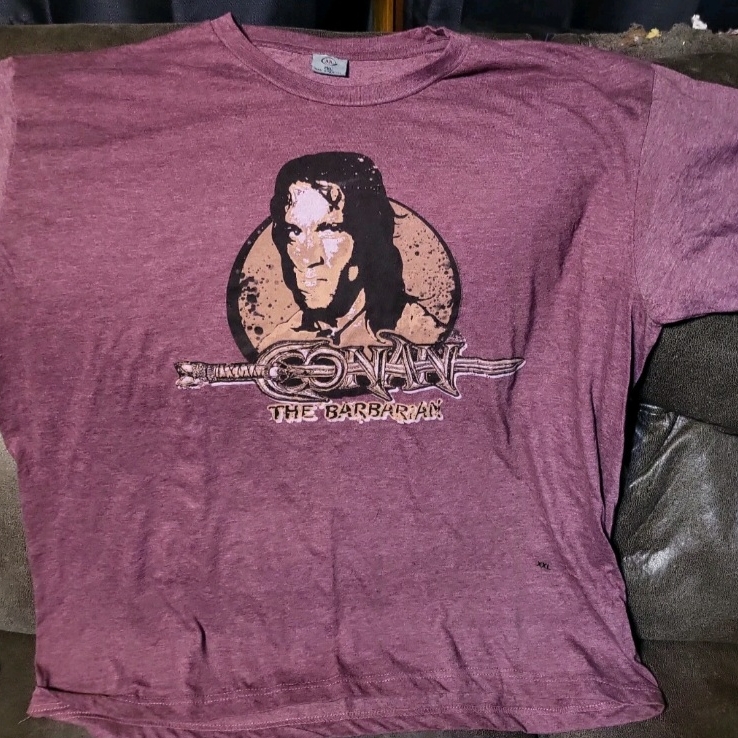 Purple Conan The Barbarian Graphic TShirt Maroon 2xl